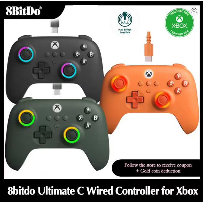 JOYSTICK 8BITDO ULTIMATE C COMPATIVEL COM XBOX ONE/S/X - WIN10 E 11