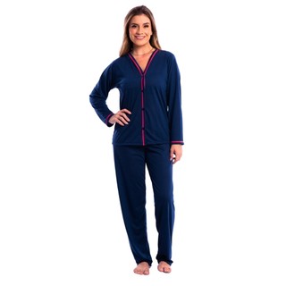 Pijama Americano de Inverno Feminino/ Pijamas De Frio/ Pijamas Amamentação