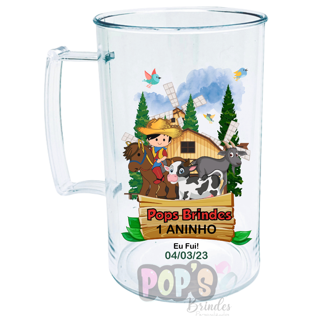 Kit 50 Canecas de Acrílico Personalizadas 300 ml