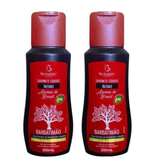 Kit 12 Sabonete Líquido Íntimo Barbatimão 200Ml Bio Instinto