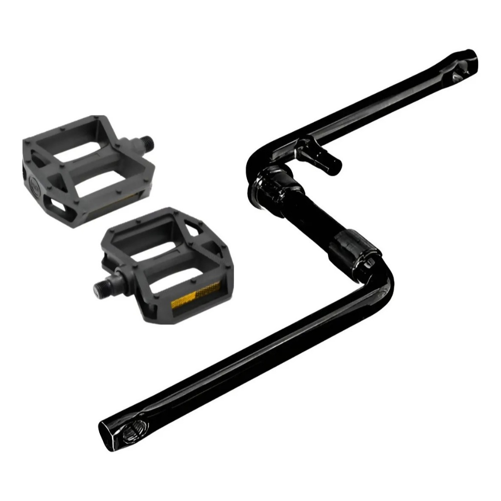 Kit Pedivela Monobloco Bicicleta Aro 24 e 26 + Pedal Plataforma Nailon Com Refletor em Oferta na Shopee