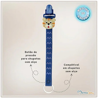 Prendedor de Chupeta em Silicone + Argola Adaptadora MAM/NUK | Brilha no Escuro em Oferta na Shopee