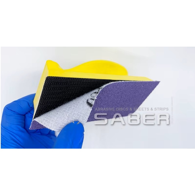 TACO LIXADOR SUPORTE LIXAMENTO EM P.U SOFT COM VELCRO TAMANHO 70X200 PARA LIXA DE ROLO COM VELCRO