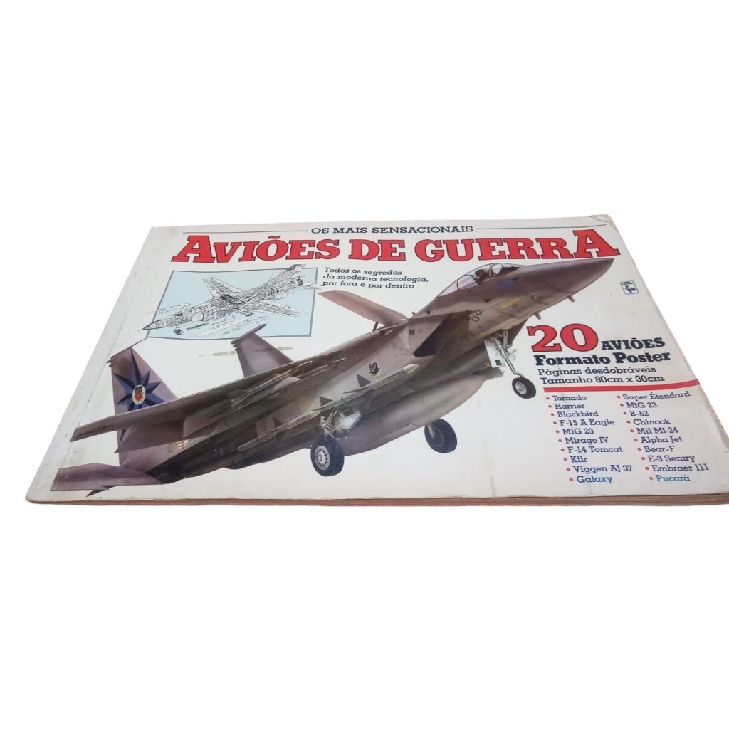 Os mais Sensacionais Aviões De Guerra - 20 Aviões Formato Poster 80cm X 30 Cm