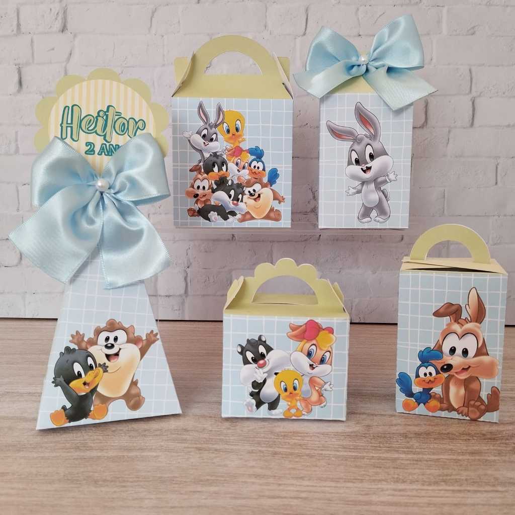 Kit Festa Baby Looney Tunes | Lembrancinha Personalizada -Aniversário -Festa Infantil -PEGUE E MONTE