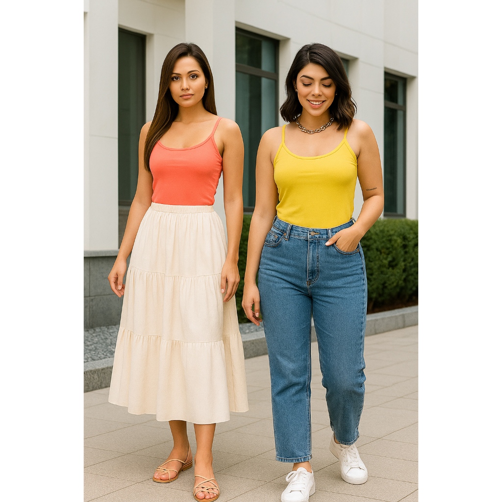 Kit COM 5 blusa Regata Alcinha Em Malha Suede KIT COM 3 PEÇAS