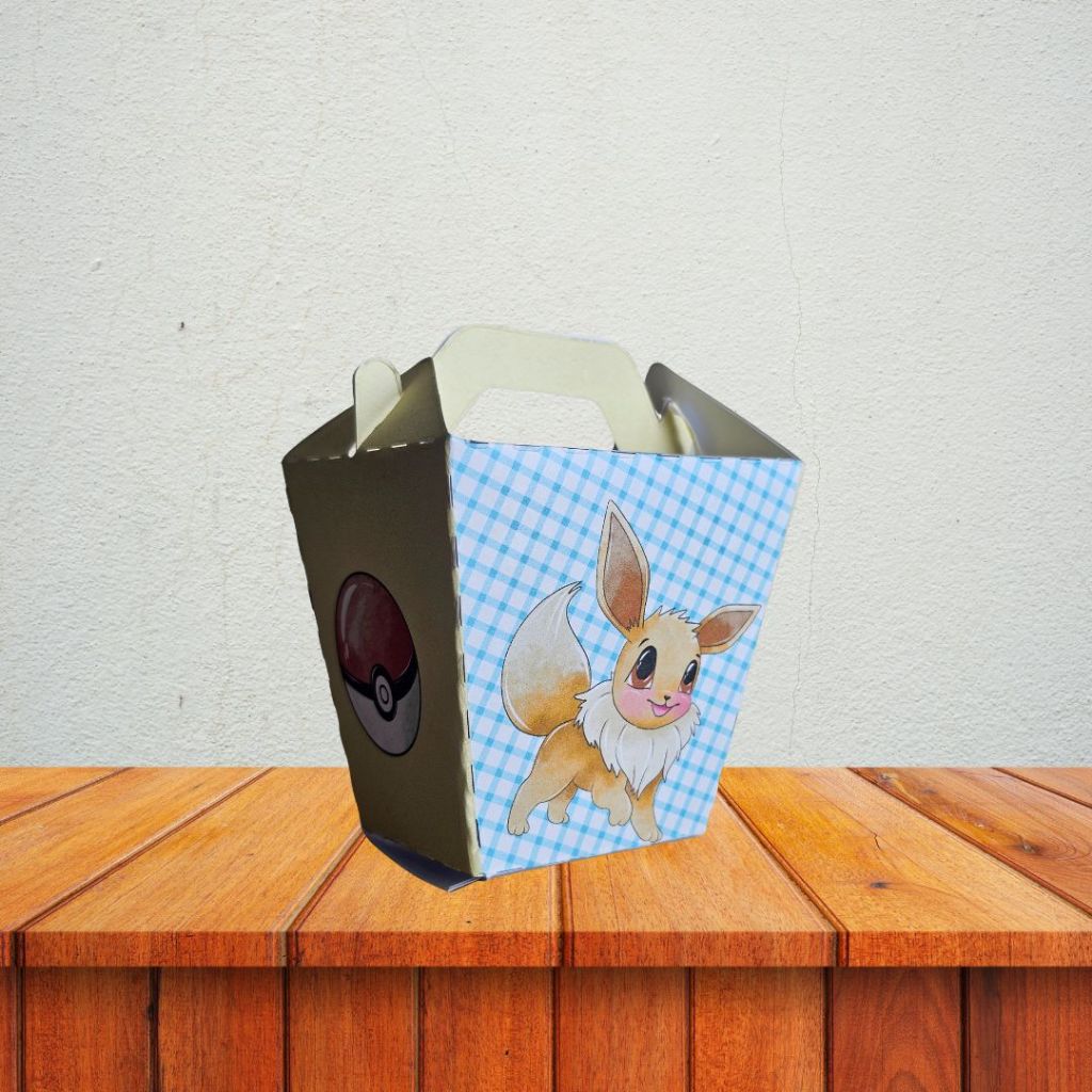 Kit 10 Caixinhas Sushi Pokemon Pikachu | Lembrancinhas Personalizadas para Festa