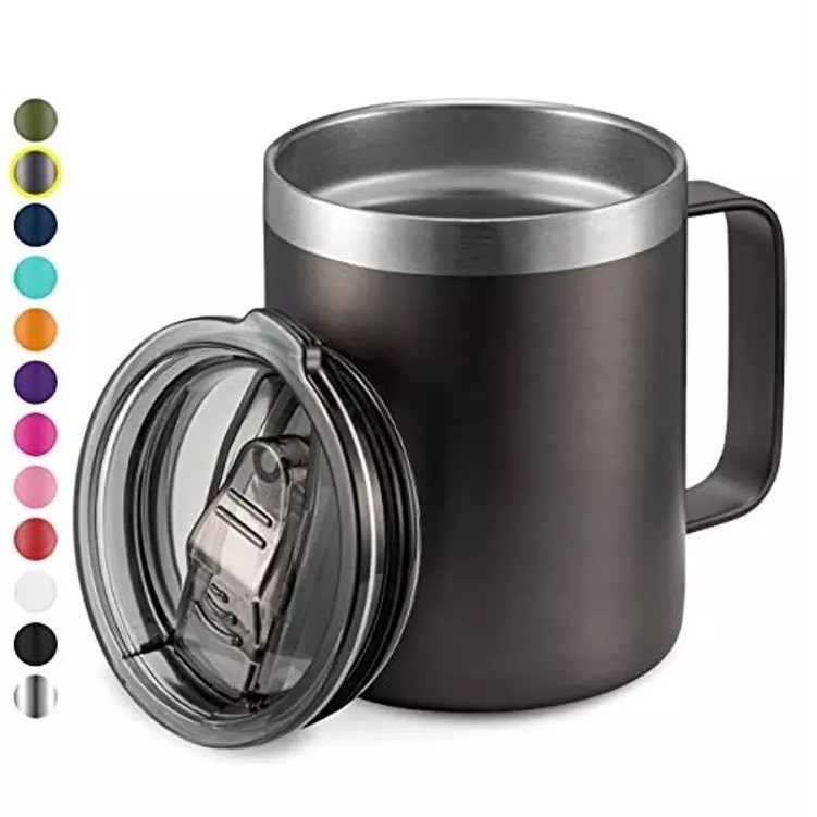 (COM LOGO) Caneca Térmica com Tampa Para Cerveja Café Chá Água 350ml Aço Inox Com Tampa 2