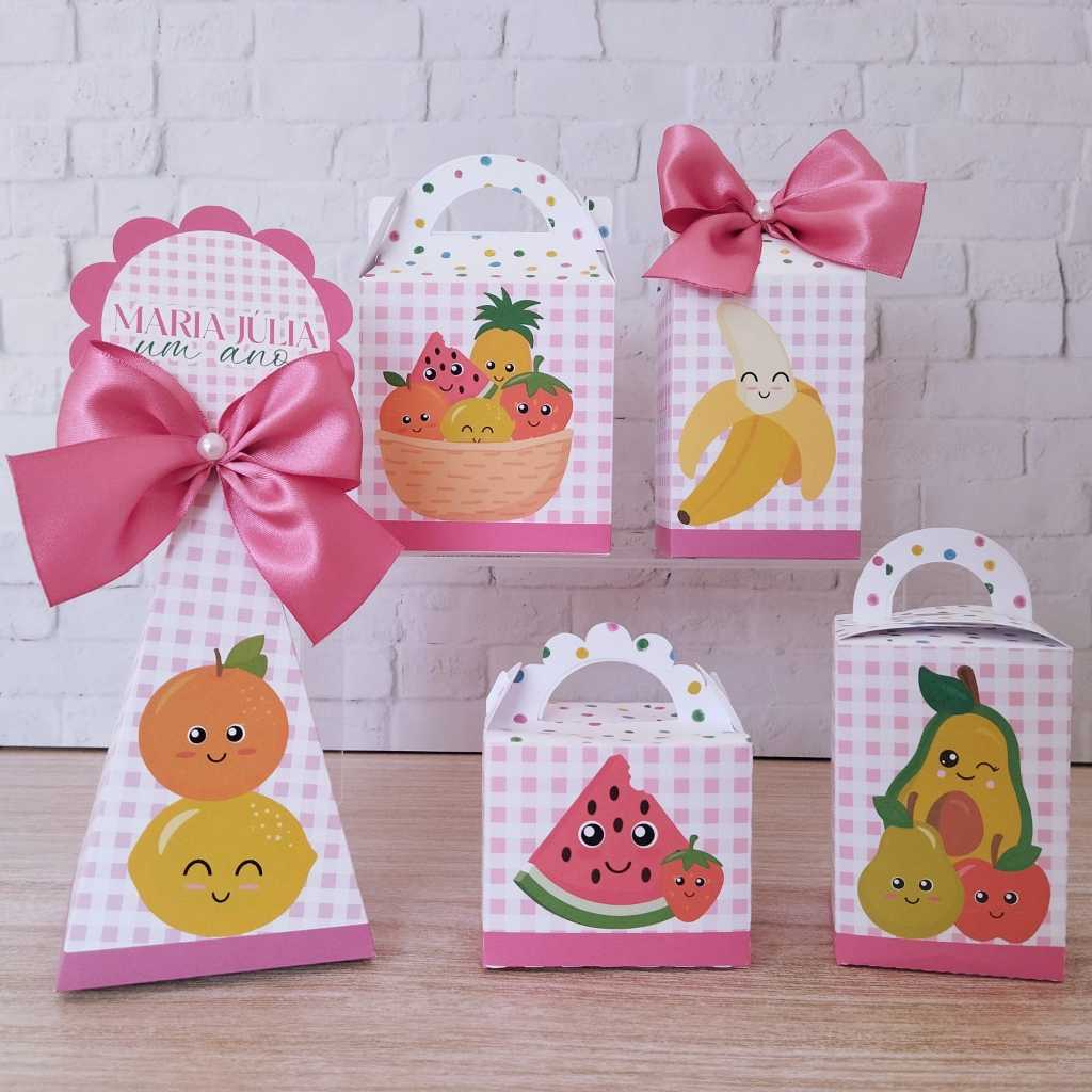 Kit Festa Frutinhas | Lembrancinha Personalizada - Aniversário - Festa Infantil - PEGUE E MONTE