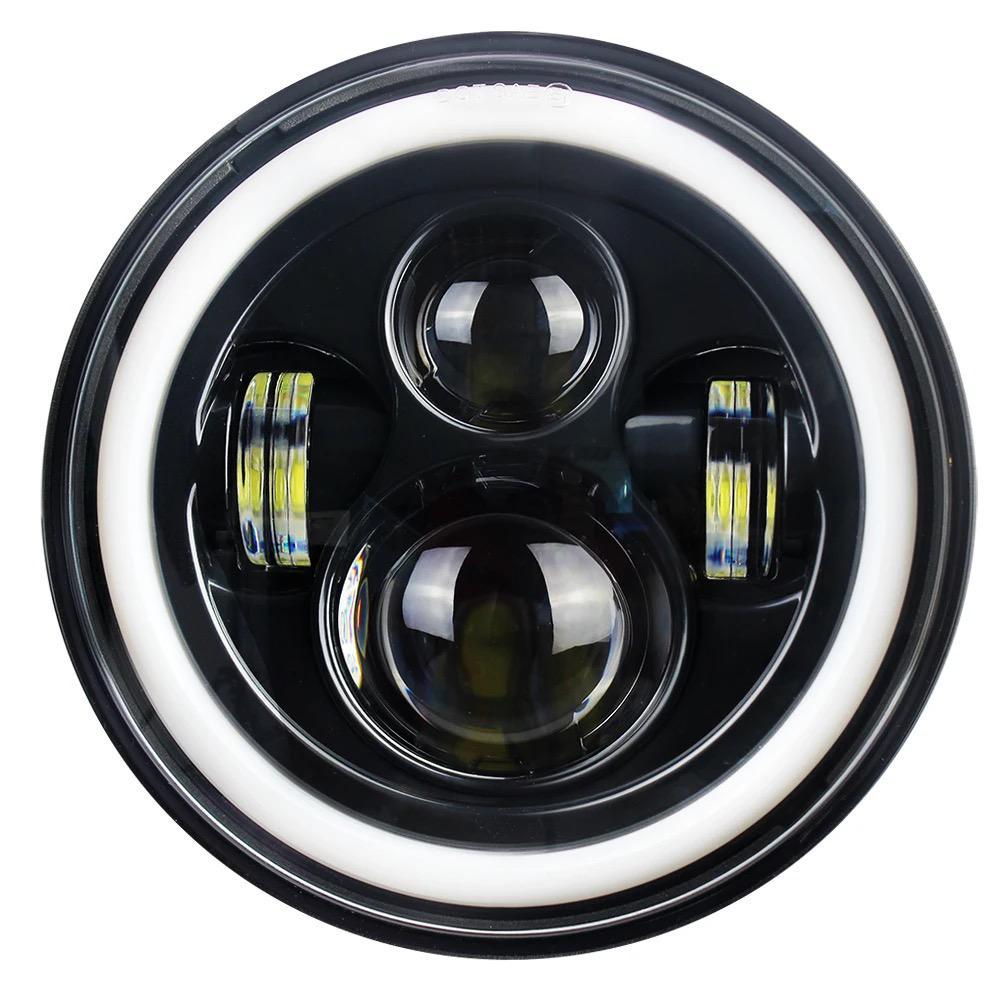 Farol Led Luz Branca Shadow 600 5,75in Custom Harley Moto