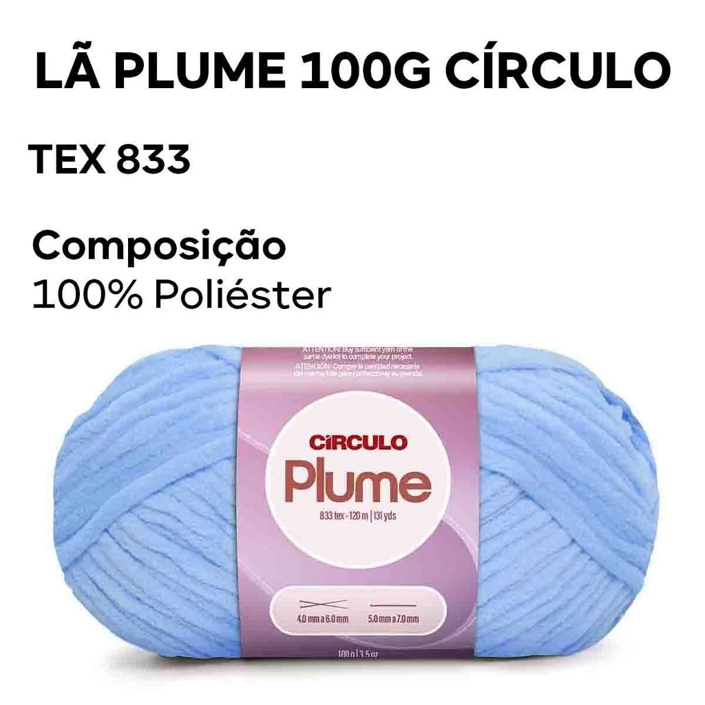 Fio Lã Plume da Círculo - 100G - 120M
