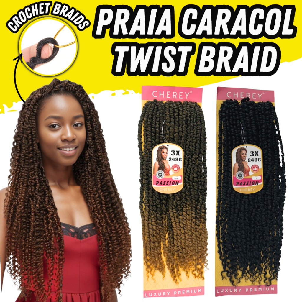 Cabelo Praia Caracol Dread Twist Com Cachos Crochet Orgânico 300G em Oferta na Shopee