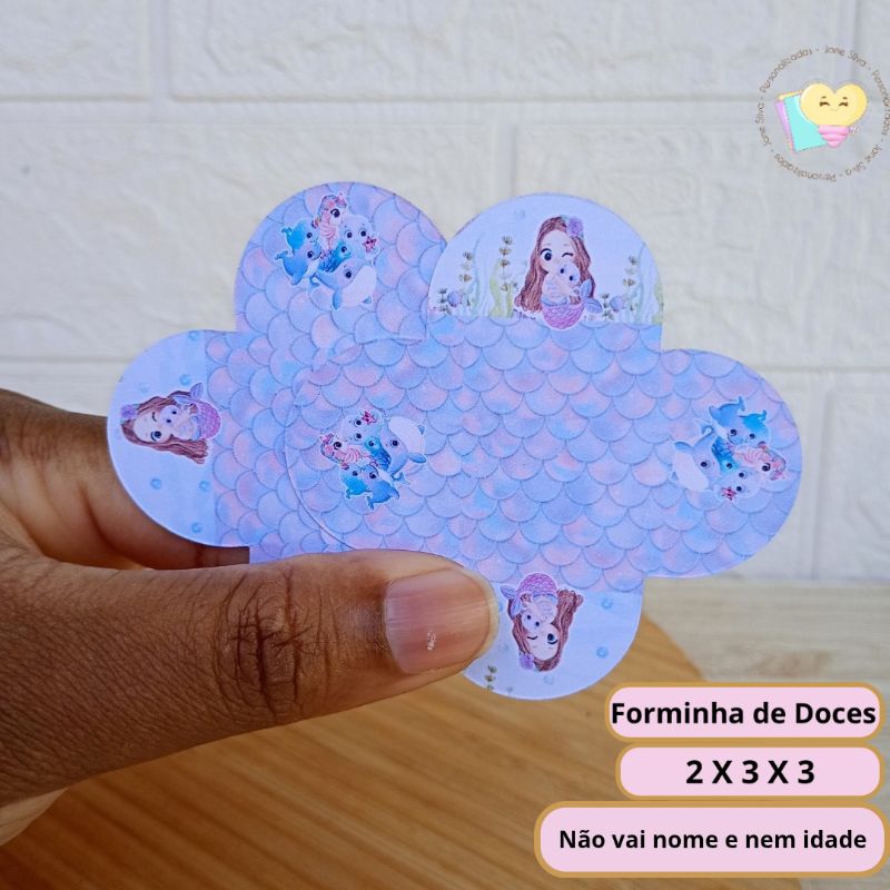 Forminhas Para Doces Sereia Cute - Brigadeiro - Personalizados - Lembrancinha - Festa infantil - Aniversário