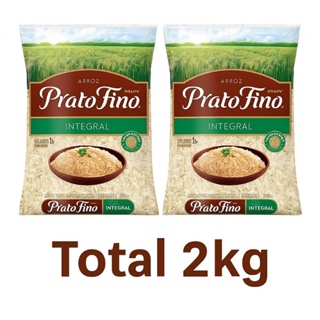 Kit Arroz Prato Fino Integral Total 2KG - Frete Grátis com Cupom em Oferta na Shopee
