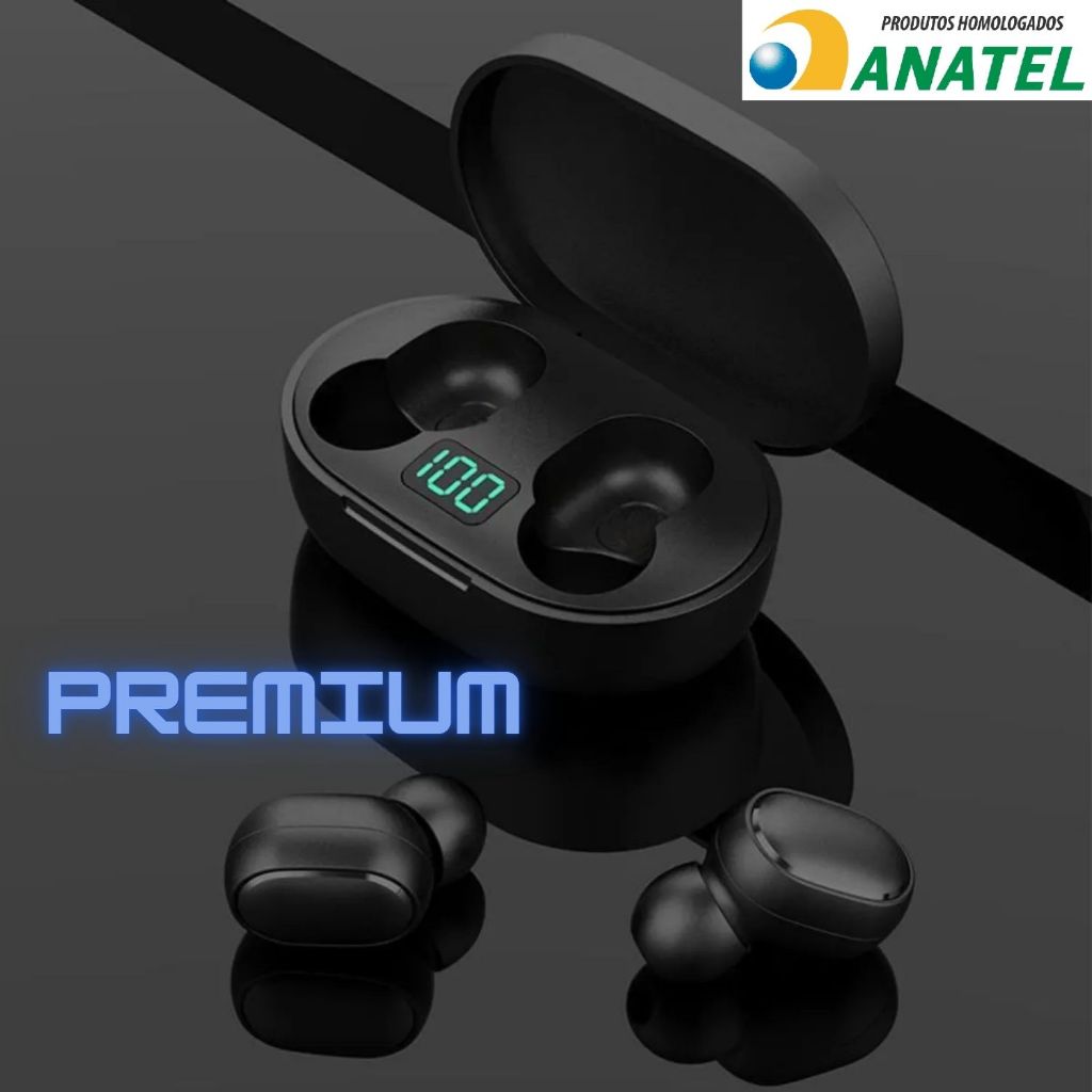 Fone de Ouvido Bluetooth Premium c/Visor HOMOLOGADO ANATEL P/Xiaomi Redmi Note 13 Poco X6 MOTO G X Z