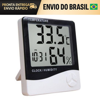Termo Higrômetro Digital Medidor Temperatura e Umidade Com Pilha em Oferta na Shopee