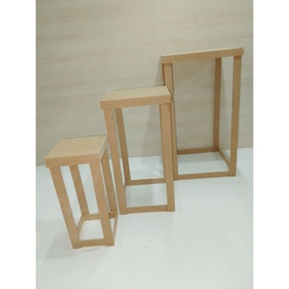 TRIO DE MESA CUBO VAZADO MDF PARA FESTA / KIT 3 MESAS DECORATIVAS PARA ANIVERSÁRIO E EVENTOS em Oferta na Shopee