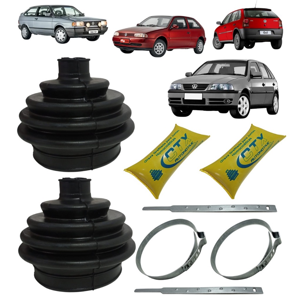 Par Coifa Homocinética Roda Gol Parati G1 A G4 Passat 74/89