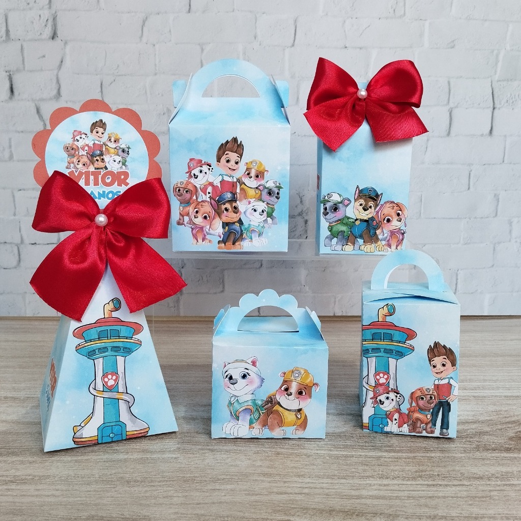 Kit Festa Patrulha Canina | Lembrancinha Personalizada - Aniversário - Festa Infantil -PEGUE E MONTE