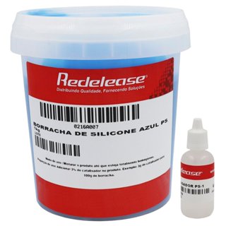 Borracha de Silicone Azul 1Kg - Redelease - Pra produção de Moldes gerais em Oferta na Shopee