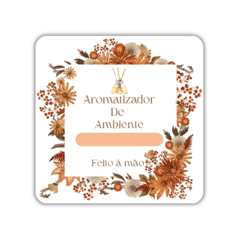 60 Etiquetas Adesivas Para Aromatizador de ambiente 5x5cm em Oferta na Shopee
