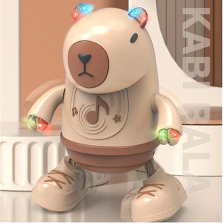 Brinquedo Infantil Capivara Dança Toy Com Imitação De Voz, Luzes Led E Música para bebes, Fanwix