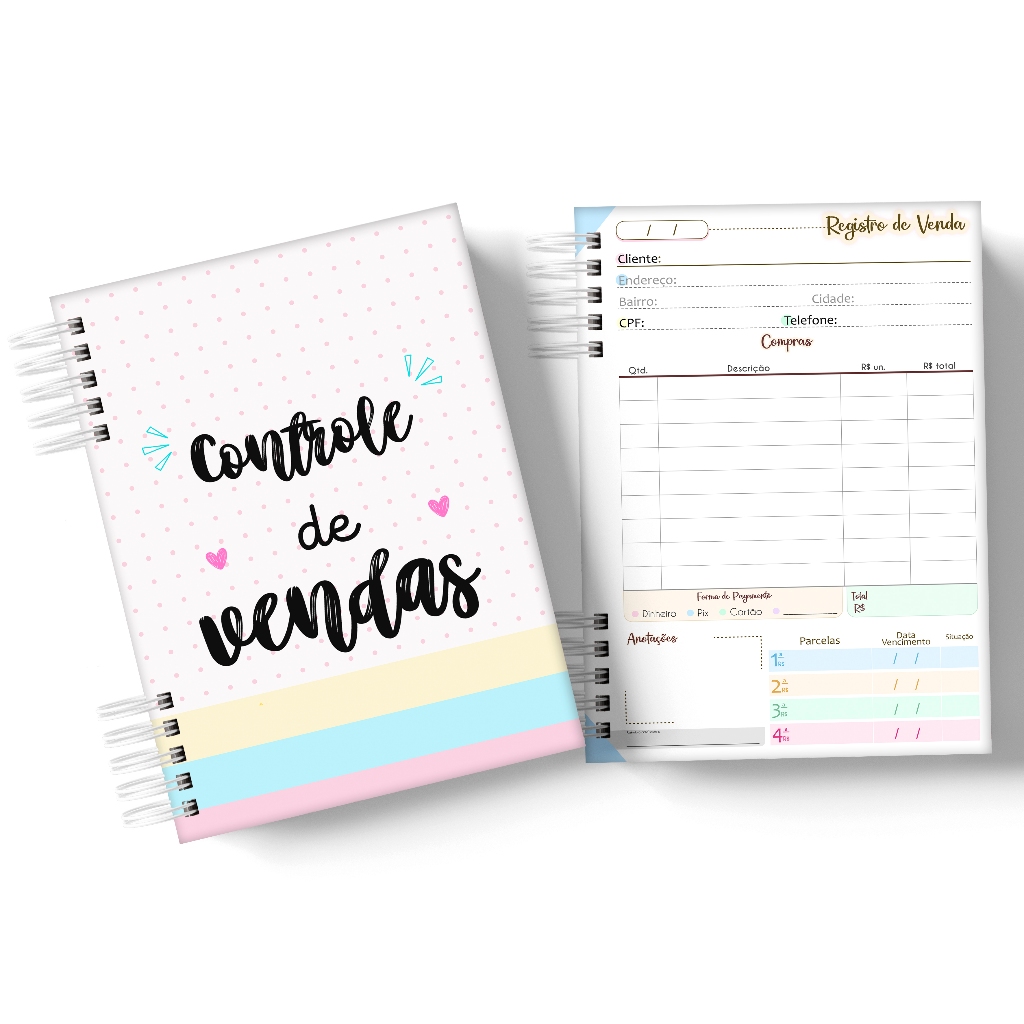 Caderno de Registro de Vendas, Controle de Vendas a Prazo, vendas parceladas, Fiado (P0088) em Oferta na Shopee