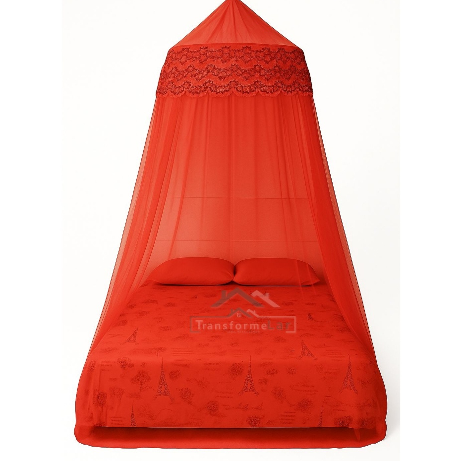 Mosquiteiro Teto Casal/Queen/King 10M C/ Elastico em Oferta na Shopee