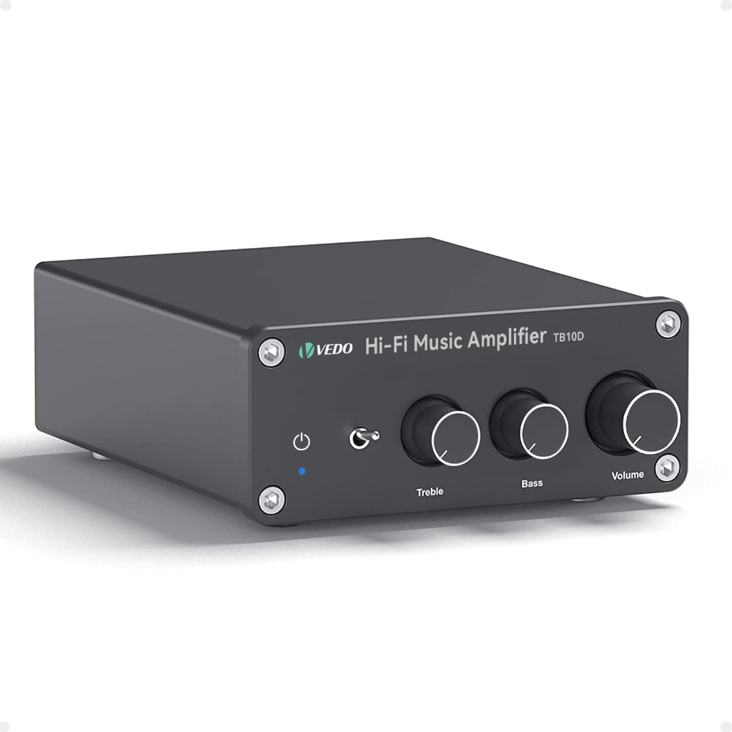 VEDO Amplificador de Áudio Estéreo de 2 Canais Receptor de Hi-Fi Classe D Amplificador Integrado 2.0CH Para Alto-falante