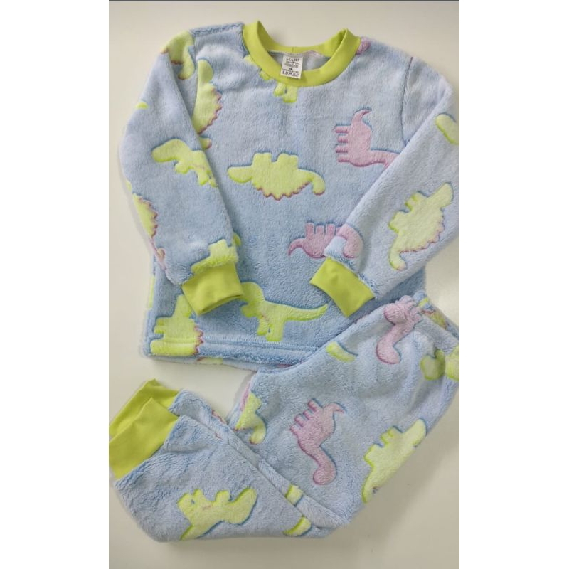 conjunto de pijama infantil em fleece menino e menina 2,4,6,8, valor 59,99