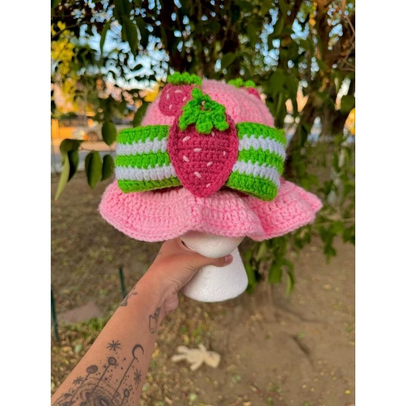 Chapéu Moranguinho Crochê - Comprar com Melhor Preço em Bonés, Chapéus e Toucas