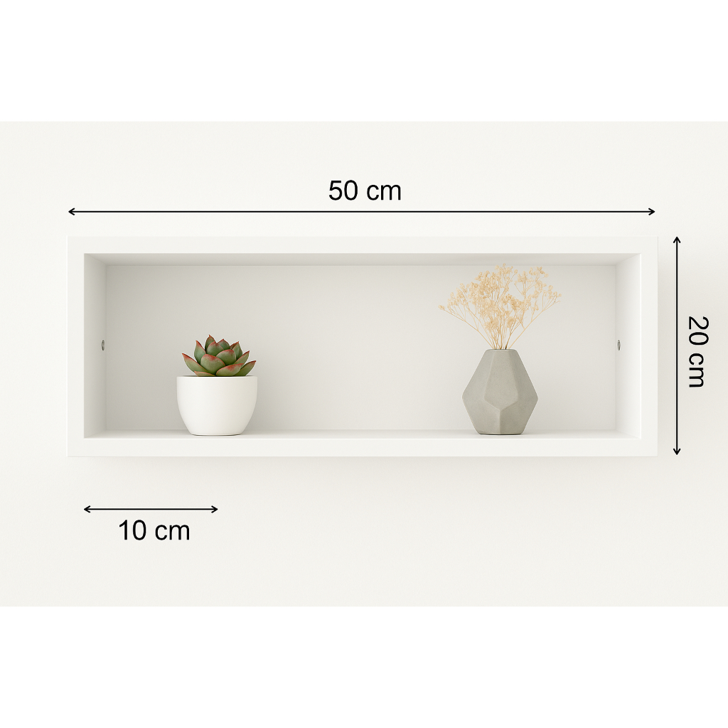 Nicho Retangular Branco 50x20x10 em Oferta na Shopee