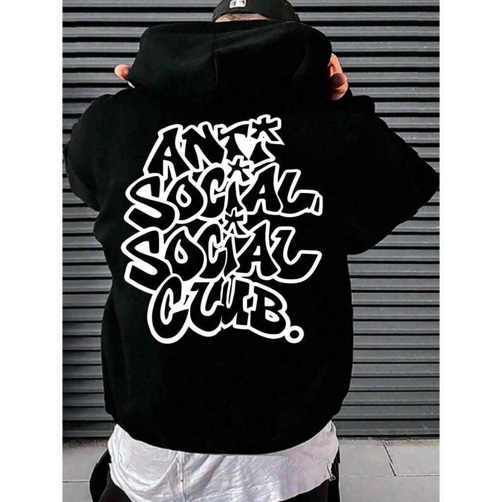Moletom Canguru Masculino Lançamento Anti Social Club Flanelado Confortavel Outono Inverno Unissex
