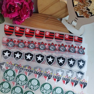 kit 16 imagem de brasão de time de futebol termocolante para todo tipo de tecido aplicar com o ferro de passar em Oferta na Shopee