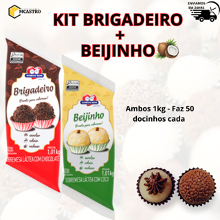 BISNAGA RECHEIO PRONTO PRA ENROLAR BEIJINHO/BRIGADEIRO 1KG - XAMEGO BOM em Oferta na Shopee