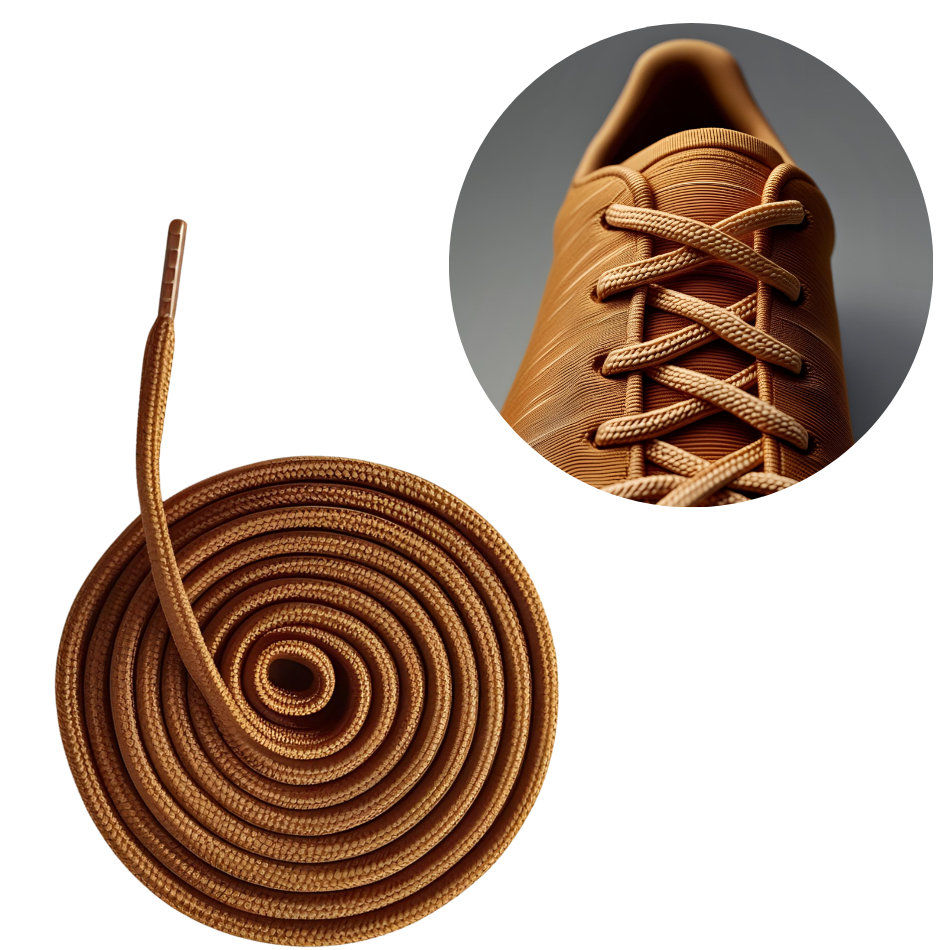 Cadarço Redondo Ocre R3 Par Roliço 130cm para Calçados Roupas Renove Tênis Sapatos Marrom Caramelo em Oferta na Shopee