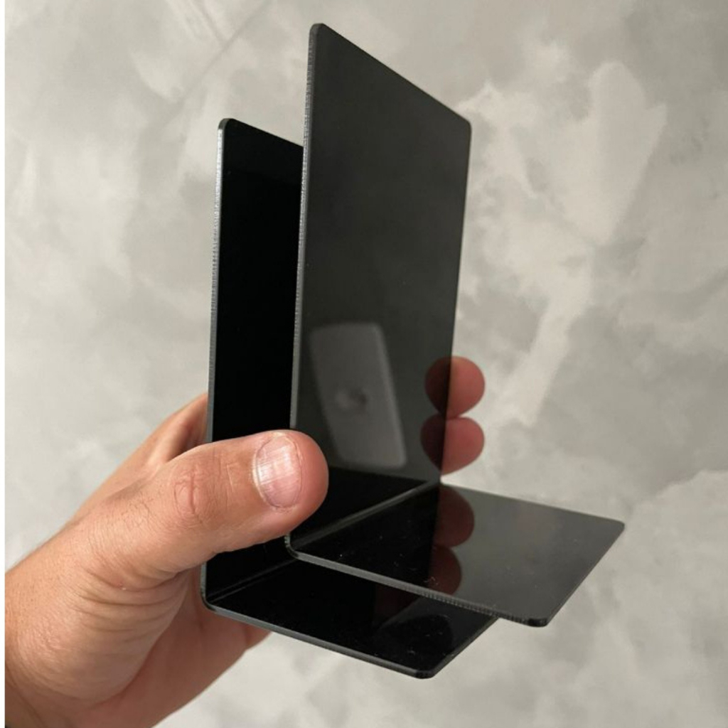 Suporte Porta Livros de Acrílico Preto Leve Elegante e Durável Preto em Oferta na Shopee