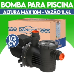 Bomba Para Piscina com Pre Filtro Plastik Pf-17 1/4 Cv Monofásica Piscina 127v Dancor