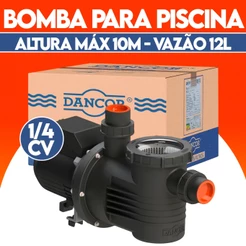 Bomba Para Piscina com Pre Filtro Plastik Pf-17 1/4 Cv Monofásica Piscina 127v Dancor