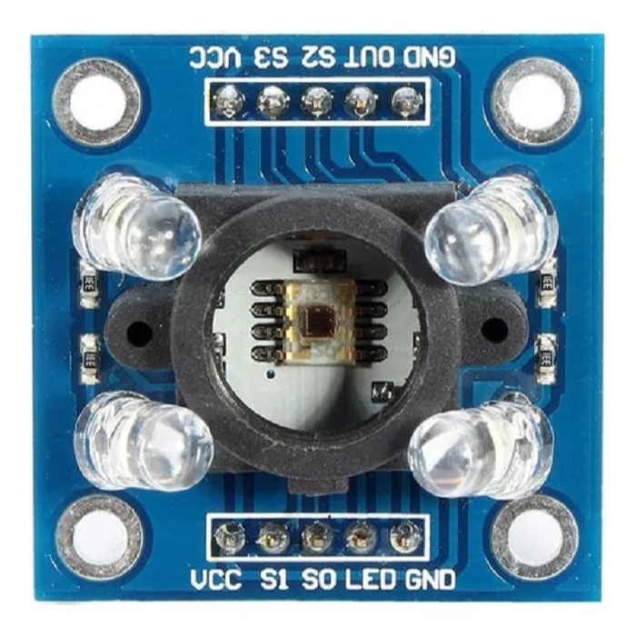 Sensor De Cor RGB TCS230 TCS3200 Placa Azul 10 Pinos para arduino e robotica