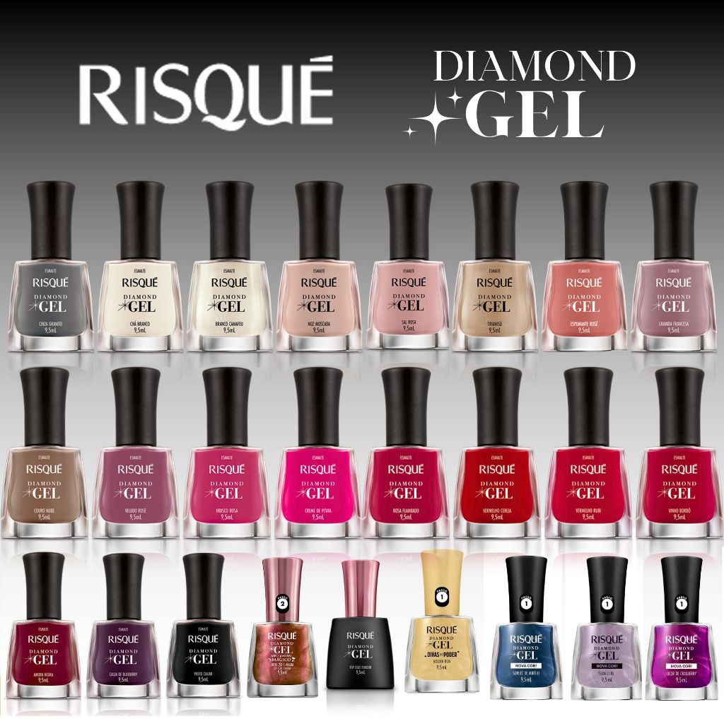 Esmalte Diamond Risque Efeito Gel Longa Duração