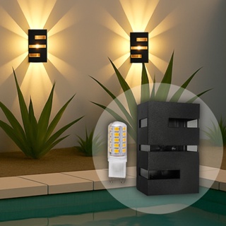 Arandela Frisos e Facho Externa Interna Preta / Branca com LED Branco Frio ou Quente em Oferta na Shopee