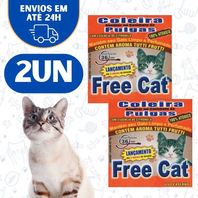2 Coleira Pet Anti Pulgas Para Gatos Gatinhos Cães em Oferta na Shopee