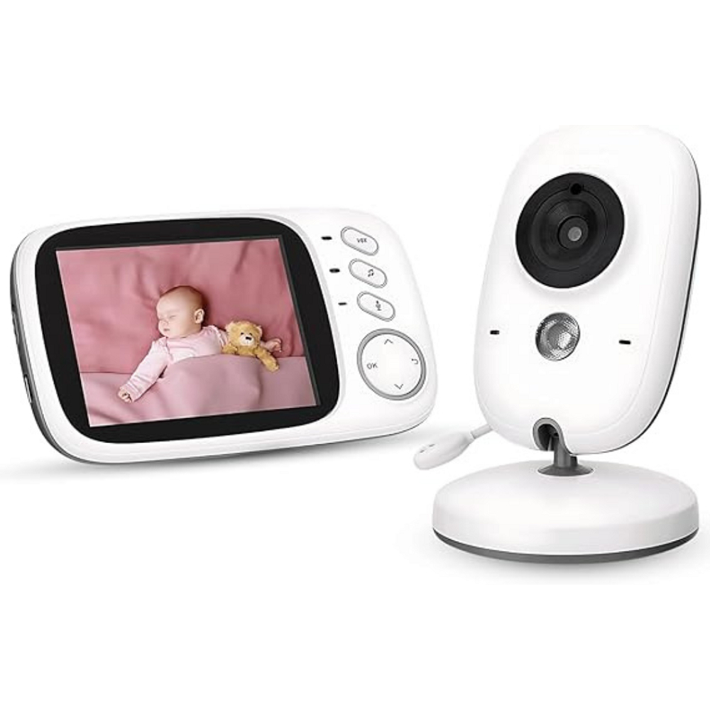 Babá Eletrônica Câmera Para Bebês Com Tela 3.2 Visão Noturna Audio Sensor de Temperatura