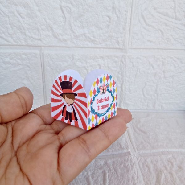 Forminha para Doces Brigadeiro Personalizada Circo menino  Festa Infantil Lembrancinha