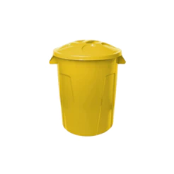 Lixeira Redonda 60 Litros Com Tampa JSN - Cores Diversas
