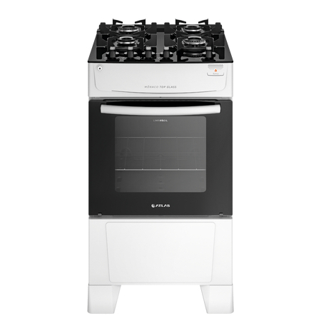 Fogão de Piso Atlas 4 Bocas Monaco Acendimento Automático Top Glass - Home Appliances