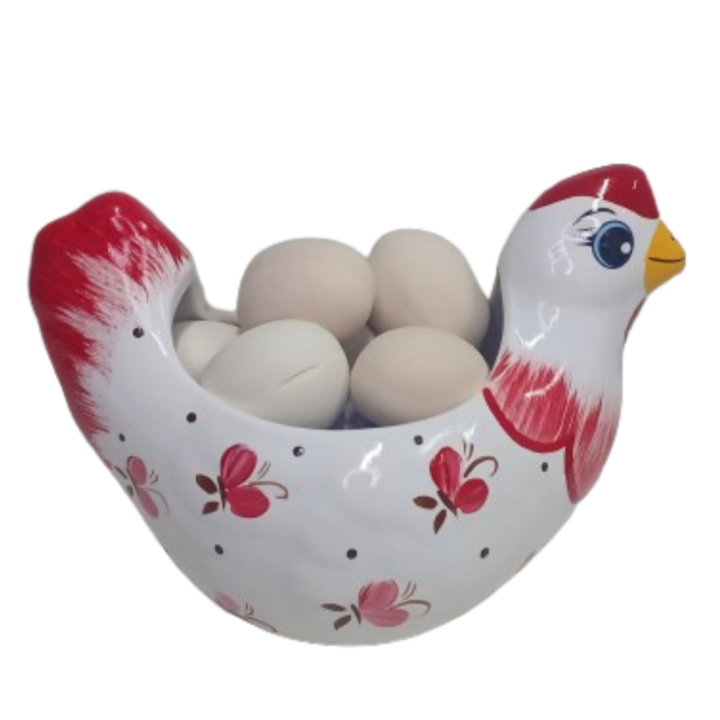 Galinha de Cerâmica Porta Ovos (Não acompanha os ovos) em Oferta na Shopee