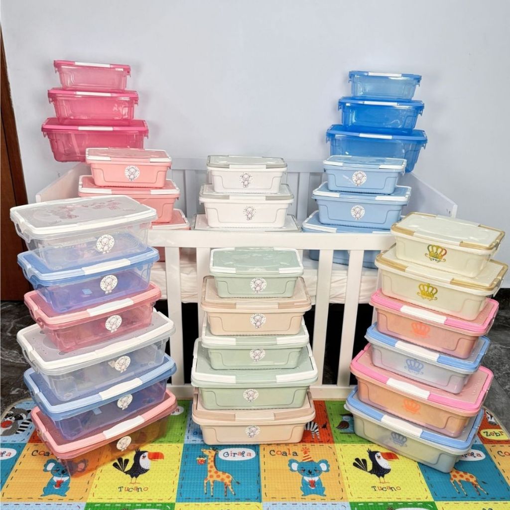 Caixas Organizadoras Infantil Com Trava Bebê - 10L, 6L e 3L