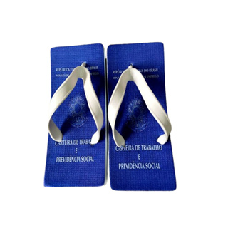 Chinelo Quadrado Personalizado Carteira de trabalho em Oferta na Shopee
